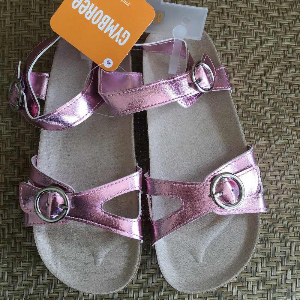 New"Jump Into Summer" Girl's Pink Metallic Sandals